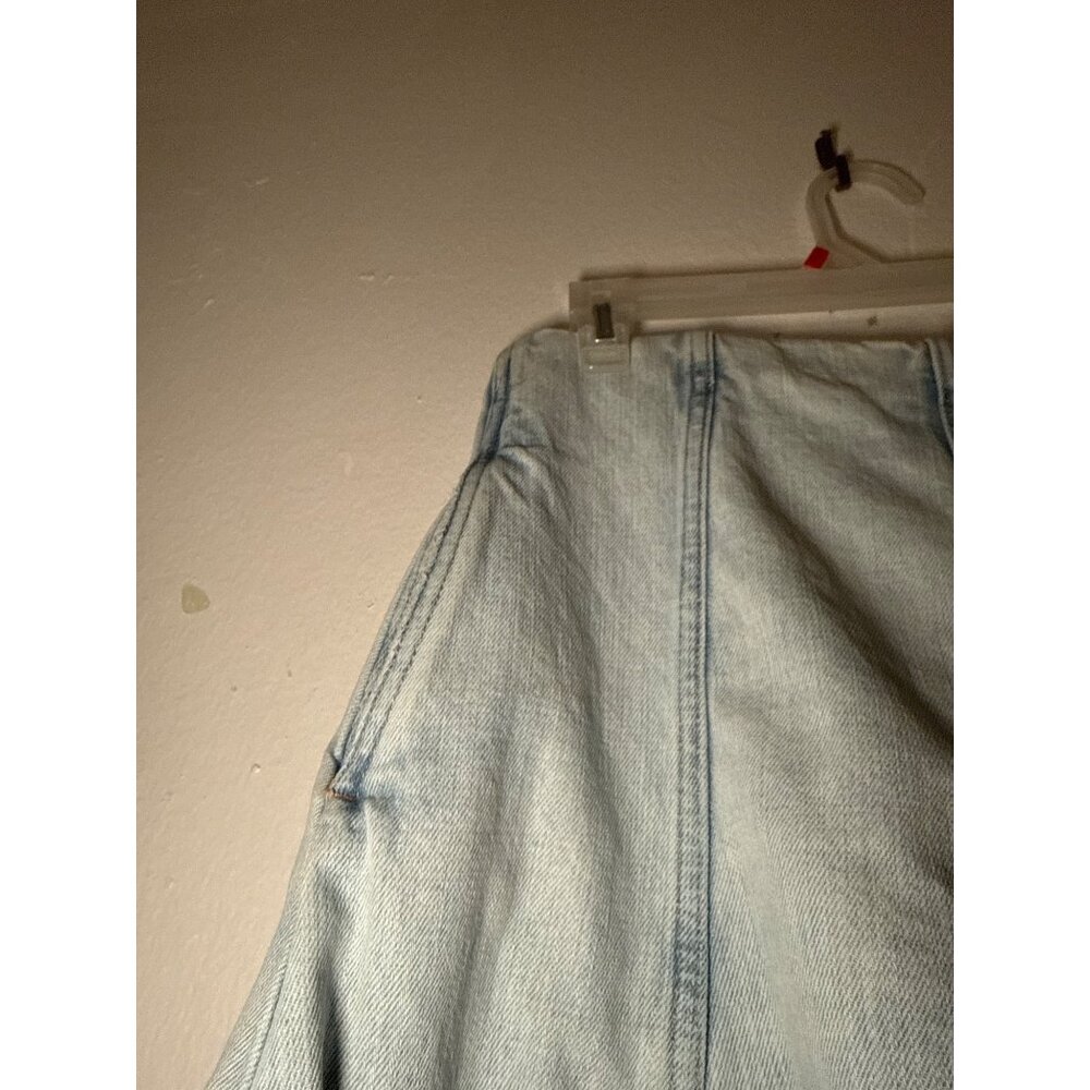 Zara ZW Collection High Waisted Balloon Leg Light Wash Pockets Jeans Size 4 - Picture 5 of 16